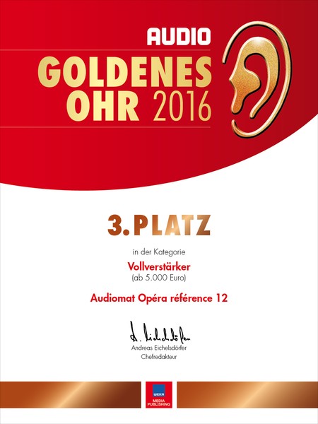 Audiomat Opera - Goldenes Ohr 2016 von AUDIO